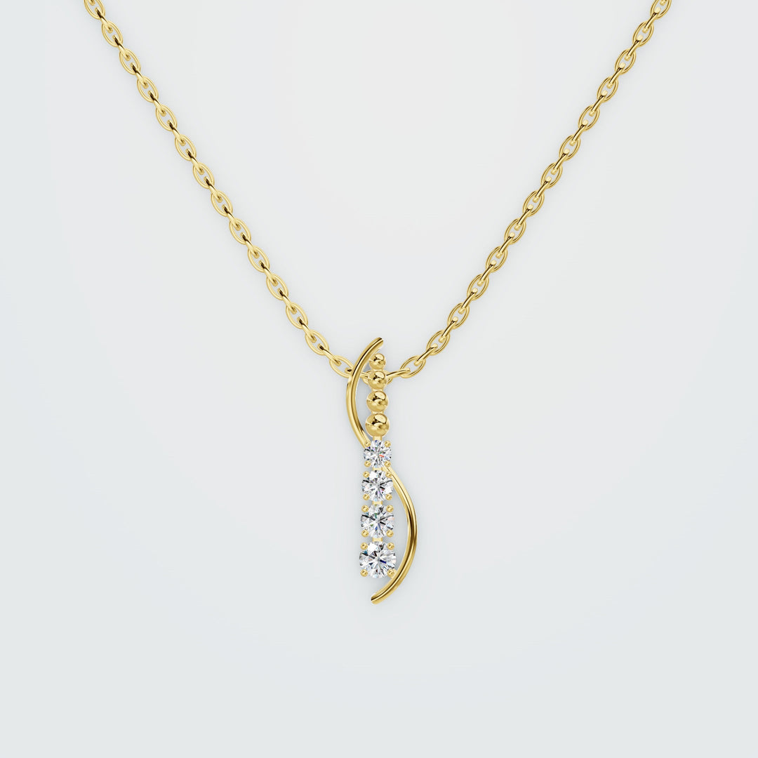 Floral solitare Necklace