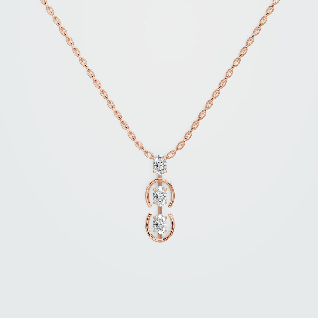 Arc Solid Diamond pendant