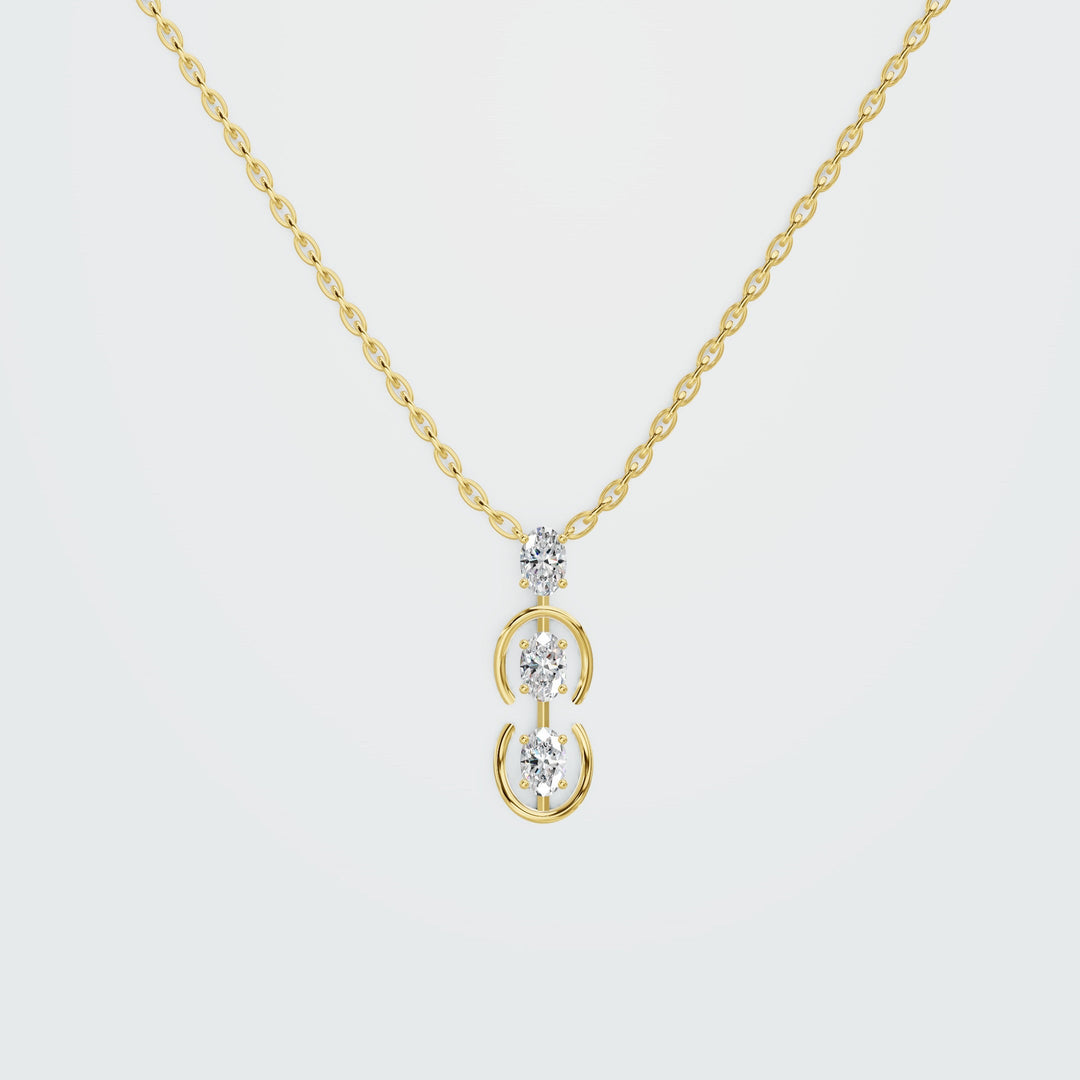 Arc Solid Diamond pendant