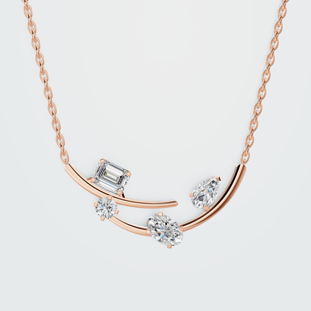 Emerald station necklace