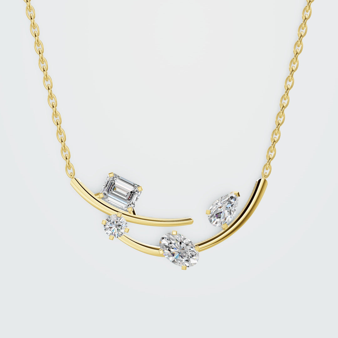 Emerald station necklace
