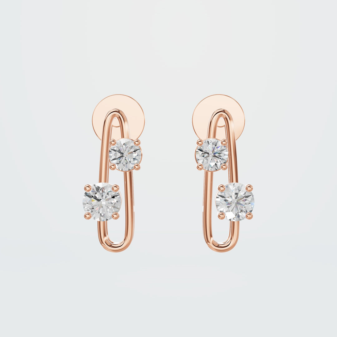 Twist round earring
