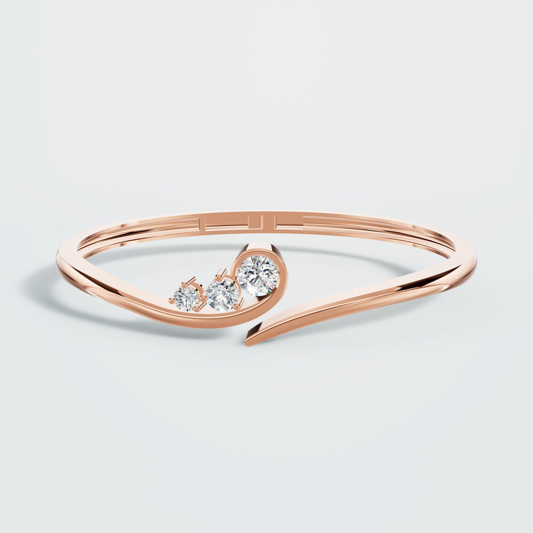 Wavy Teardrop Bangle