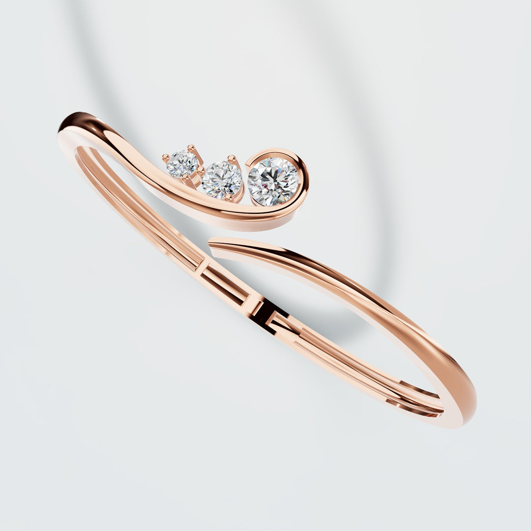 Wavy Teardrop Bangle