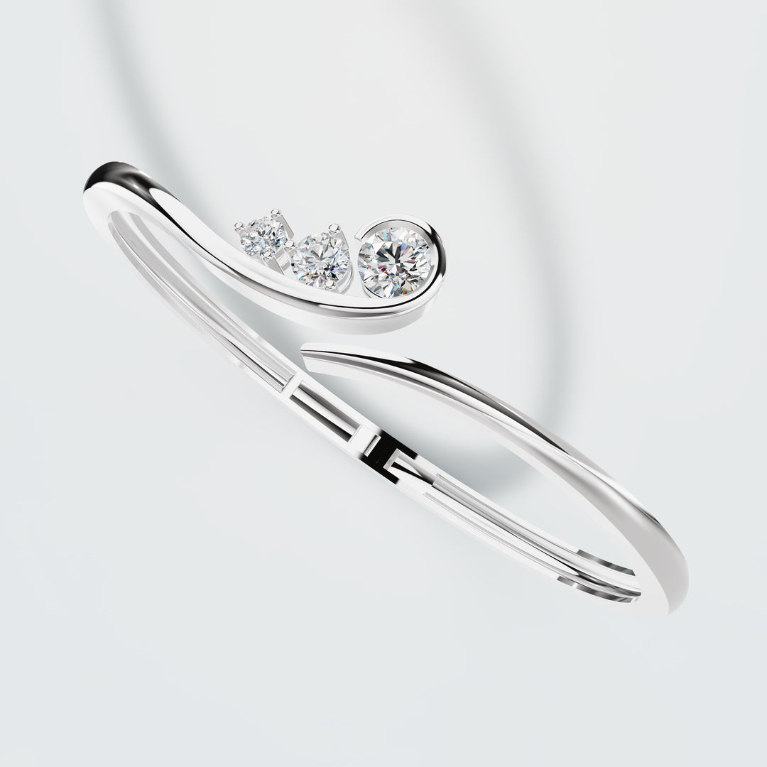 Wavy Teardrop Bangle