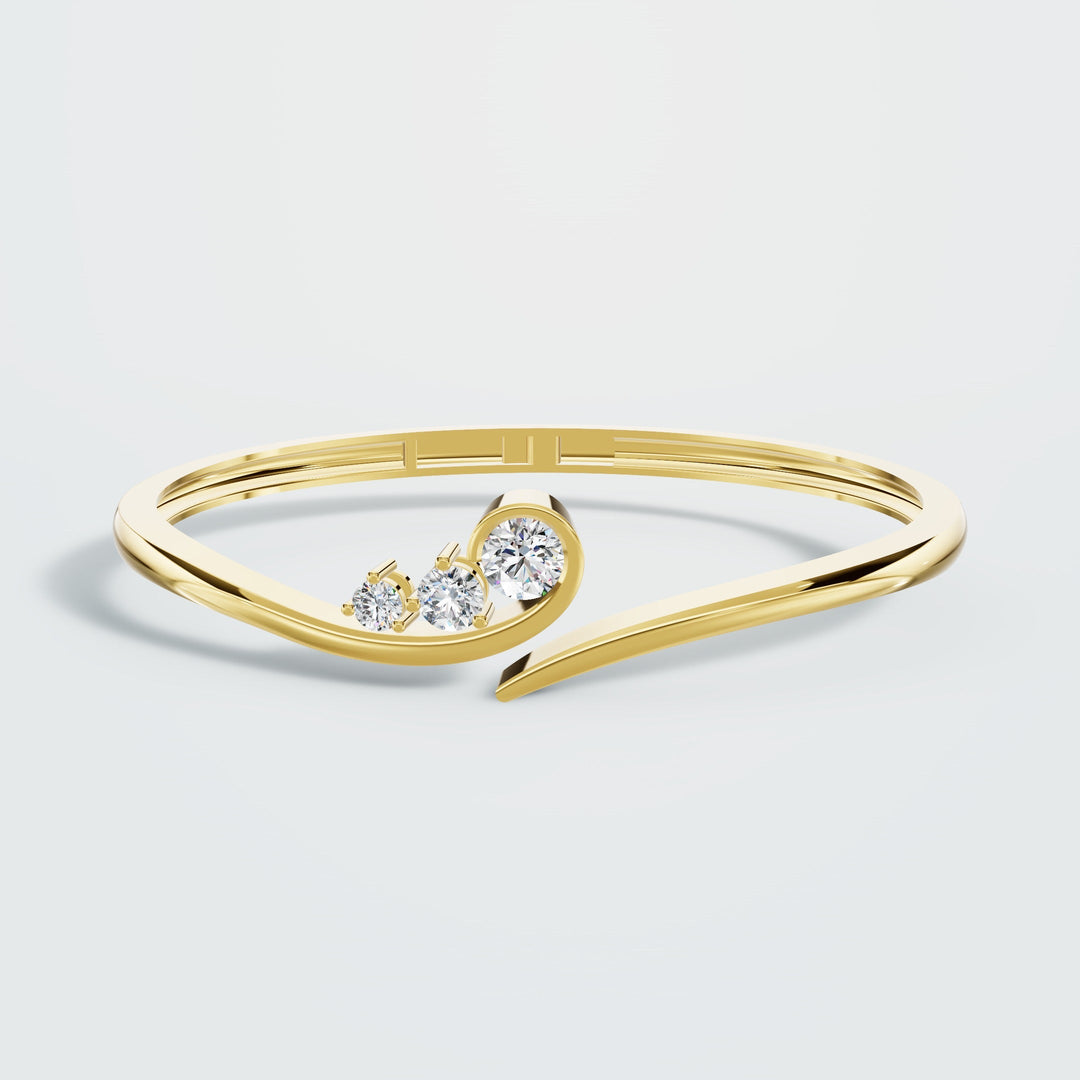 Wavy Teardrop Bangle