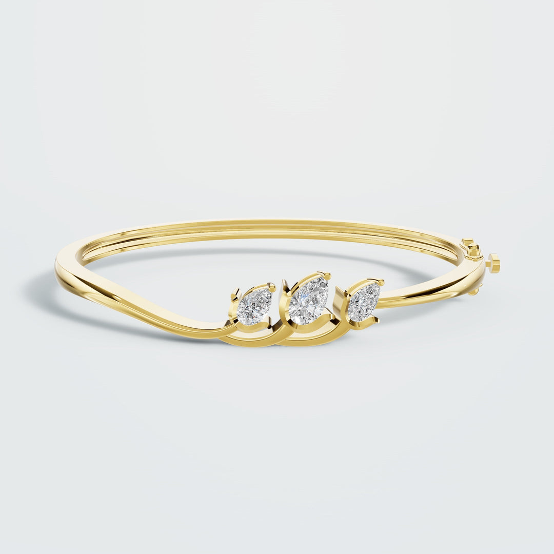 Lotus Gold Diamond Bracelet