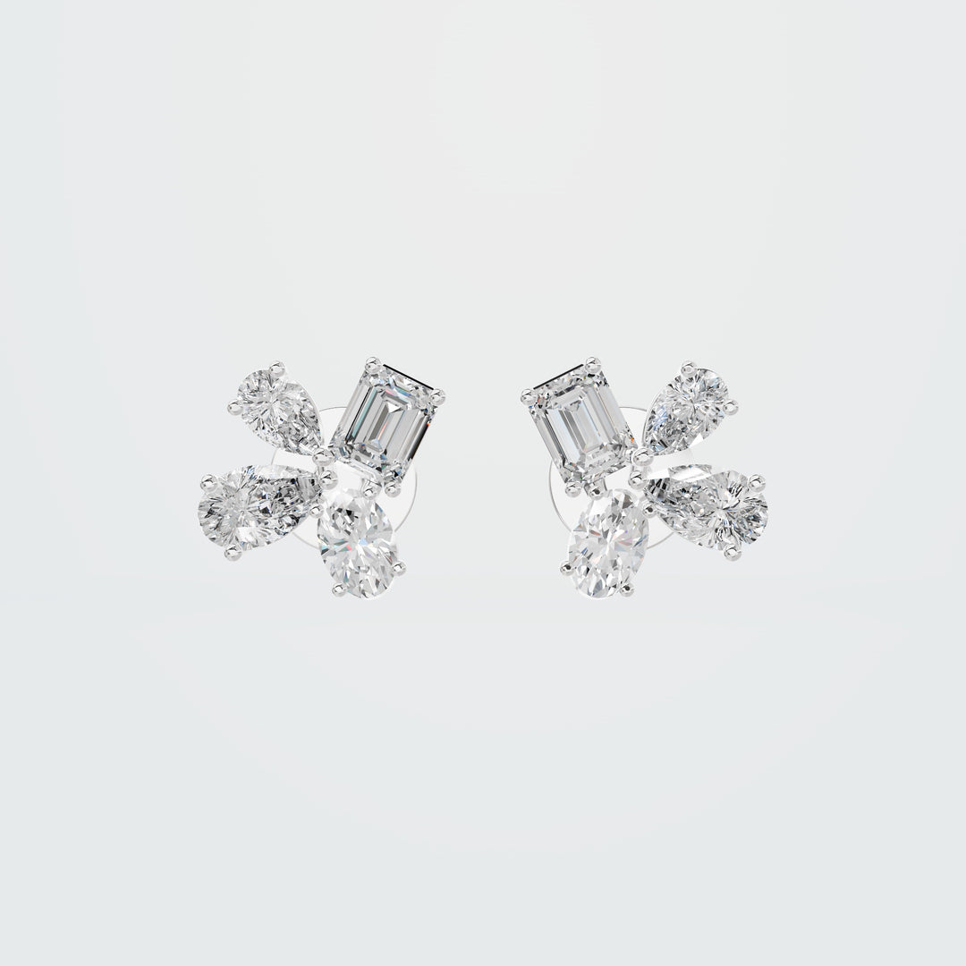 Diamond Stud Pattern Multi shape Diamond studs – Carat Craft Jewellery