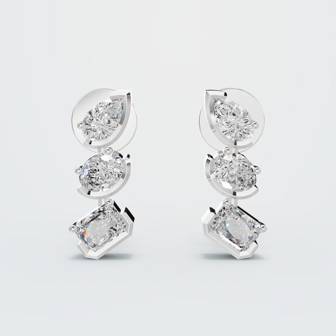 Swan Lake Diamond Earrings