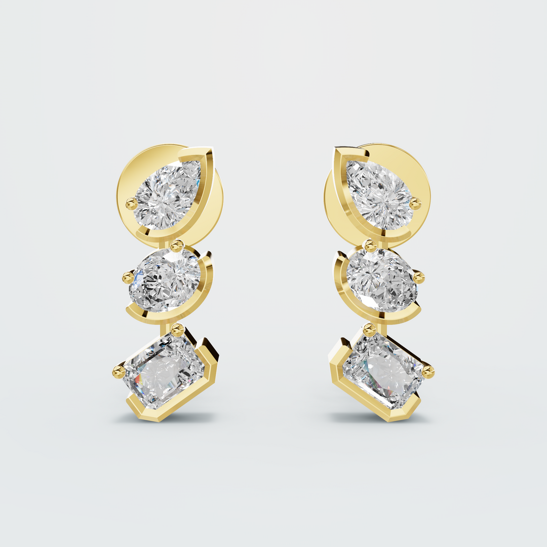 Swan Lake Diamond Earrings