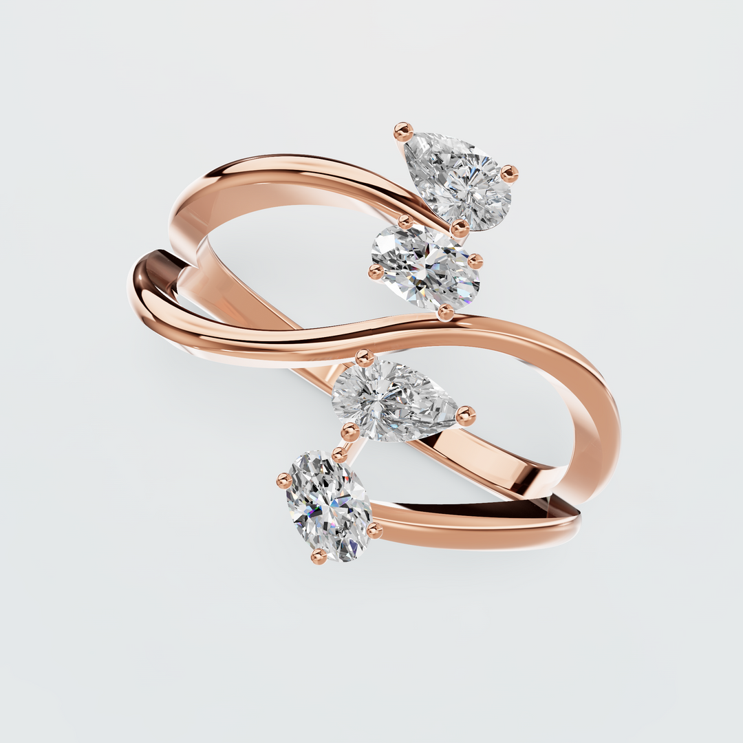 Leaf Green Diamond Ring