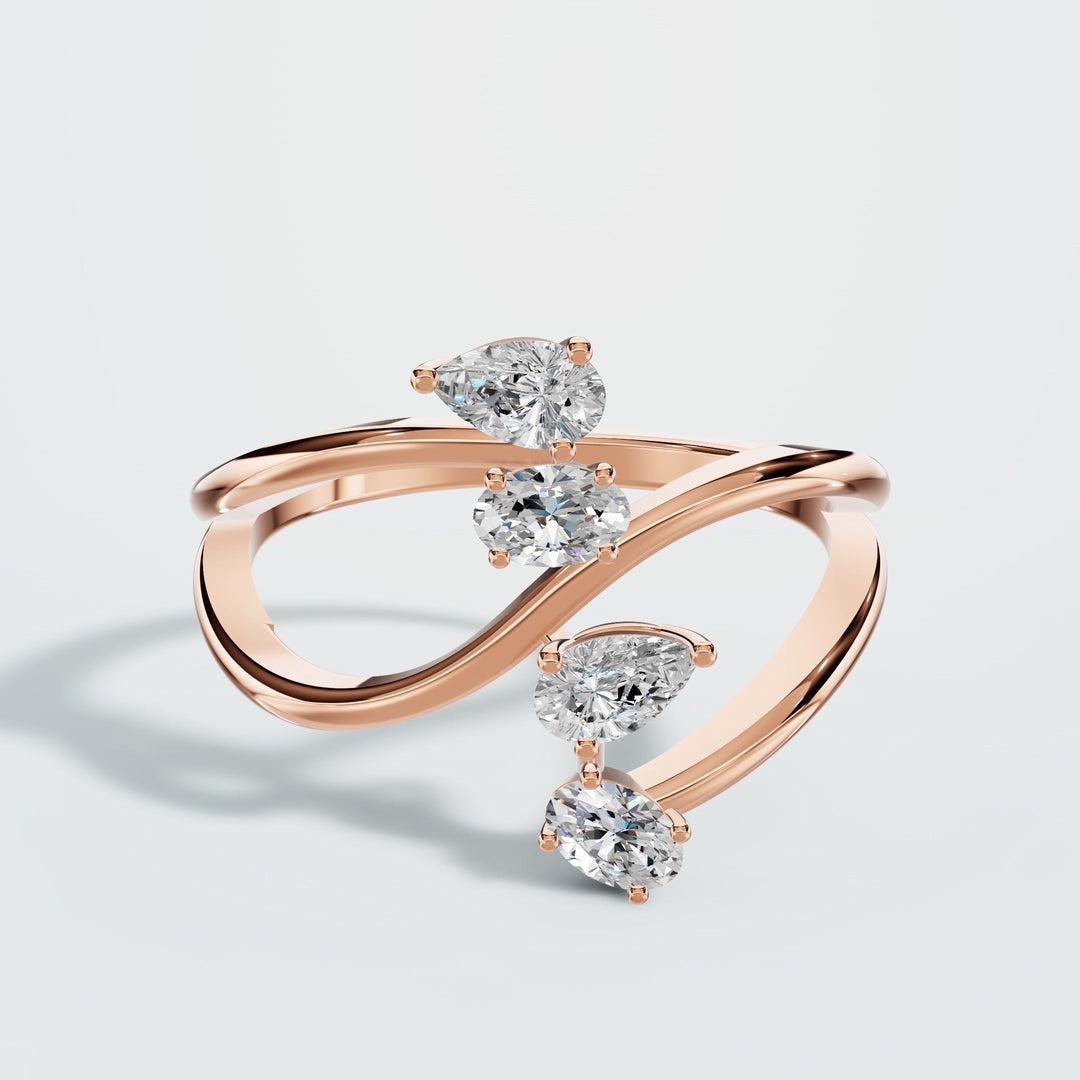 Leaf Green Diamond Ring