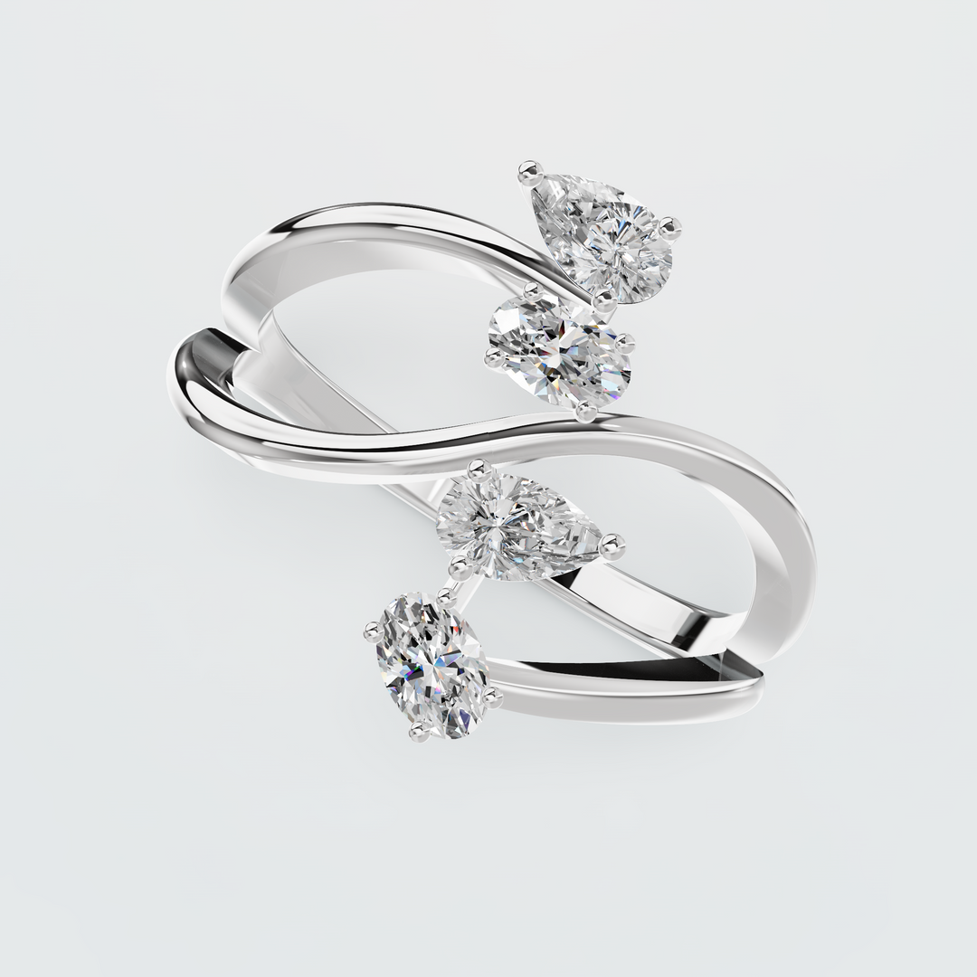 Leaf Green Diamond Ring