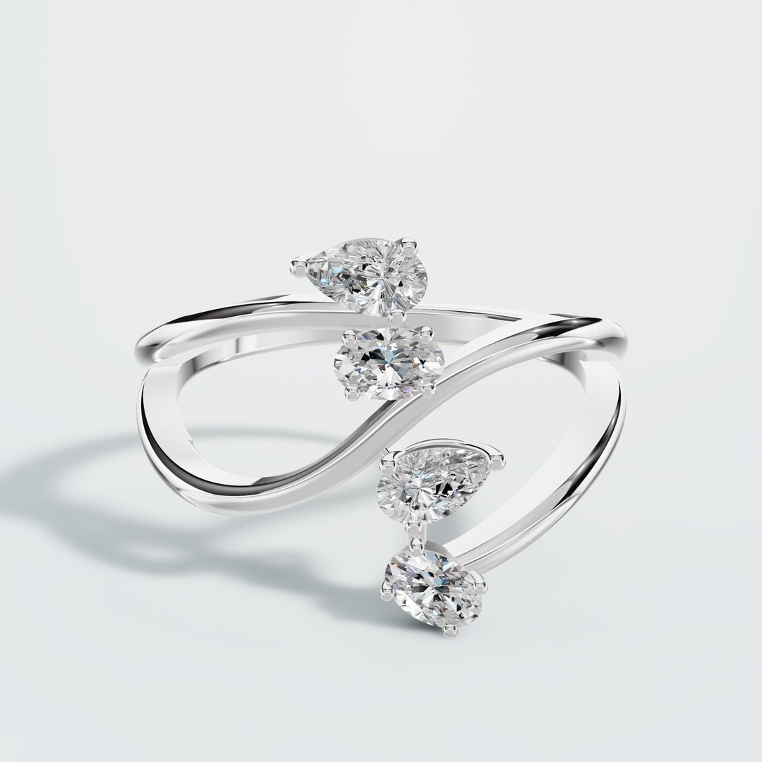 Leaf Green Diamond Ring