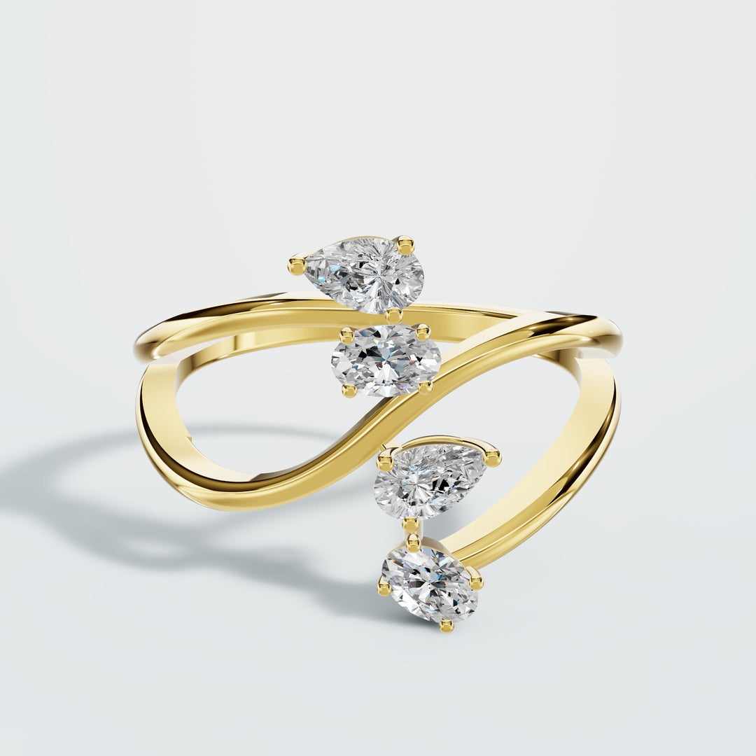 Leaf Green Diamond Ring