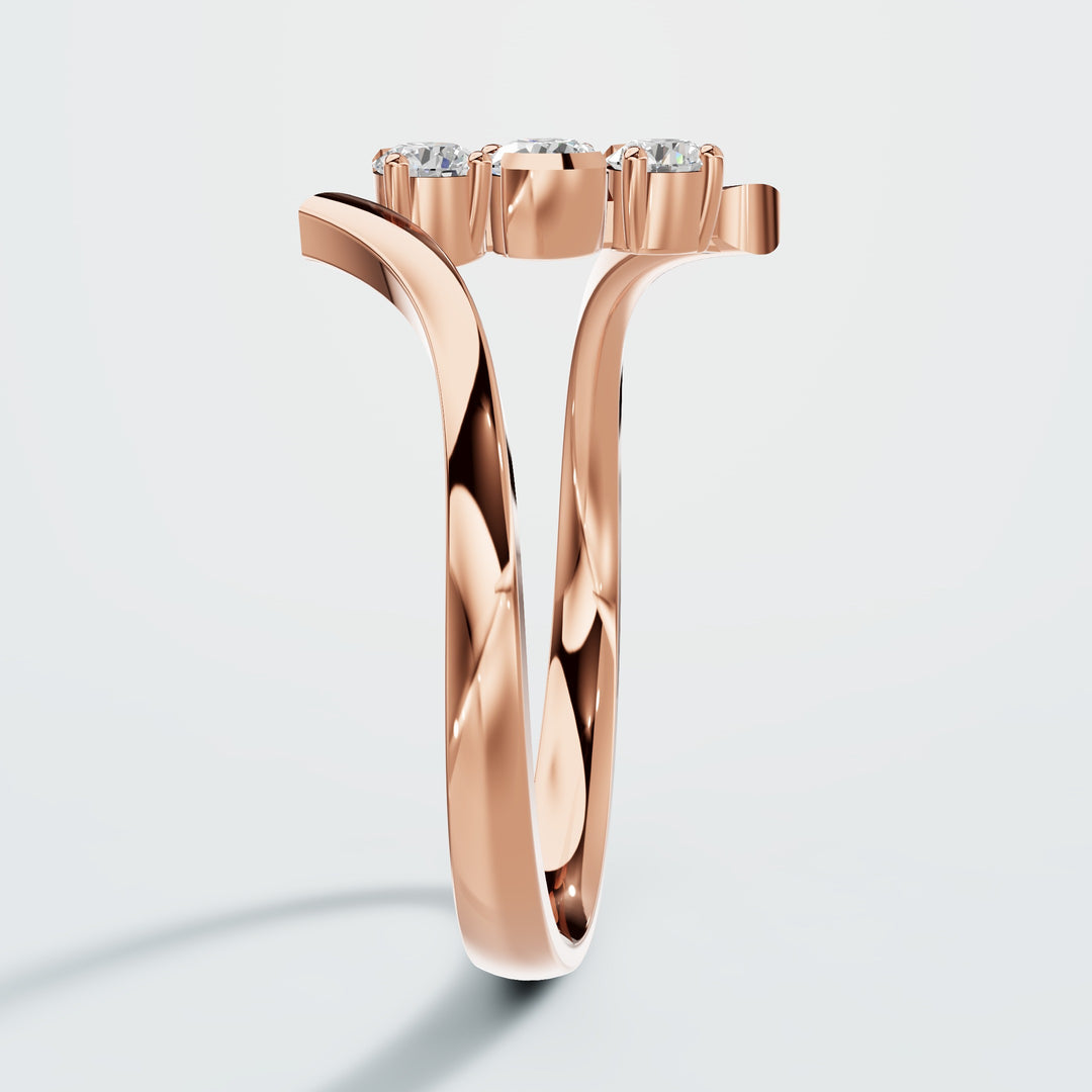 Floting Round diamond Ring