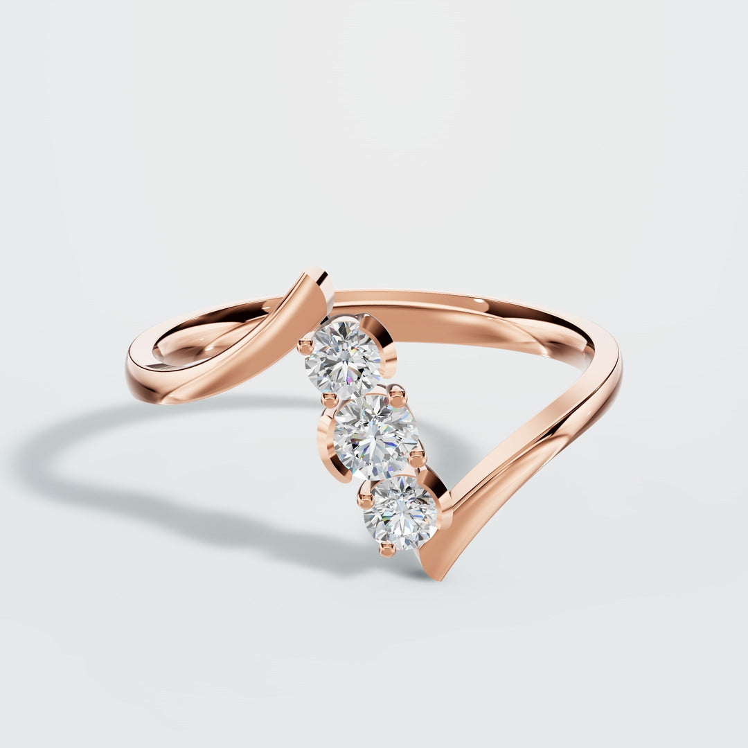 Floting Round diamond Ring