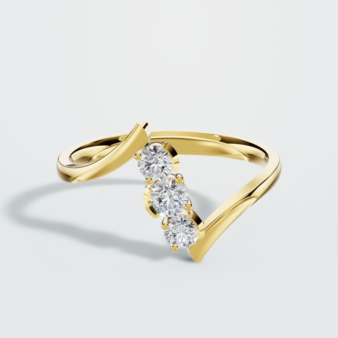 Floting Round diamond Ring