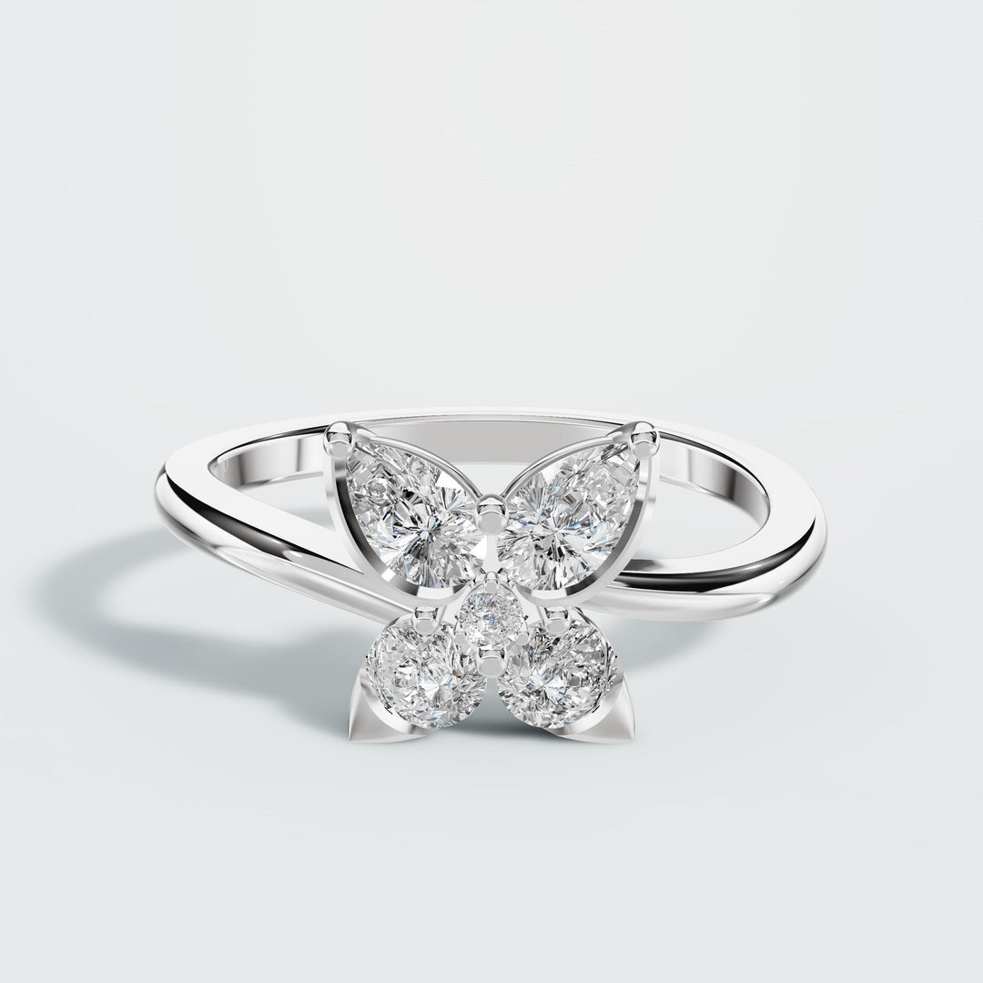 Flower diamond ring
