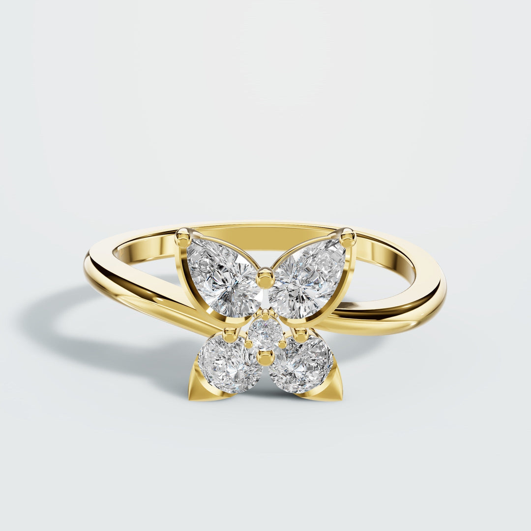 Flower diamond ring