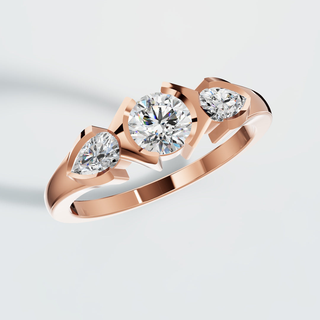 Floatting diamond ring