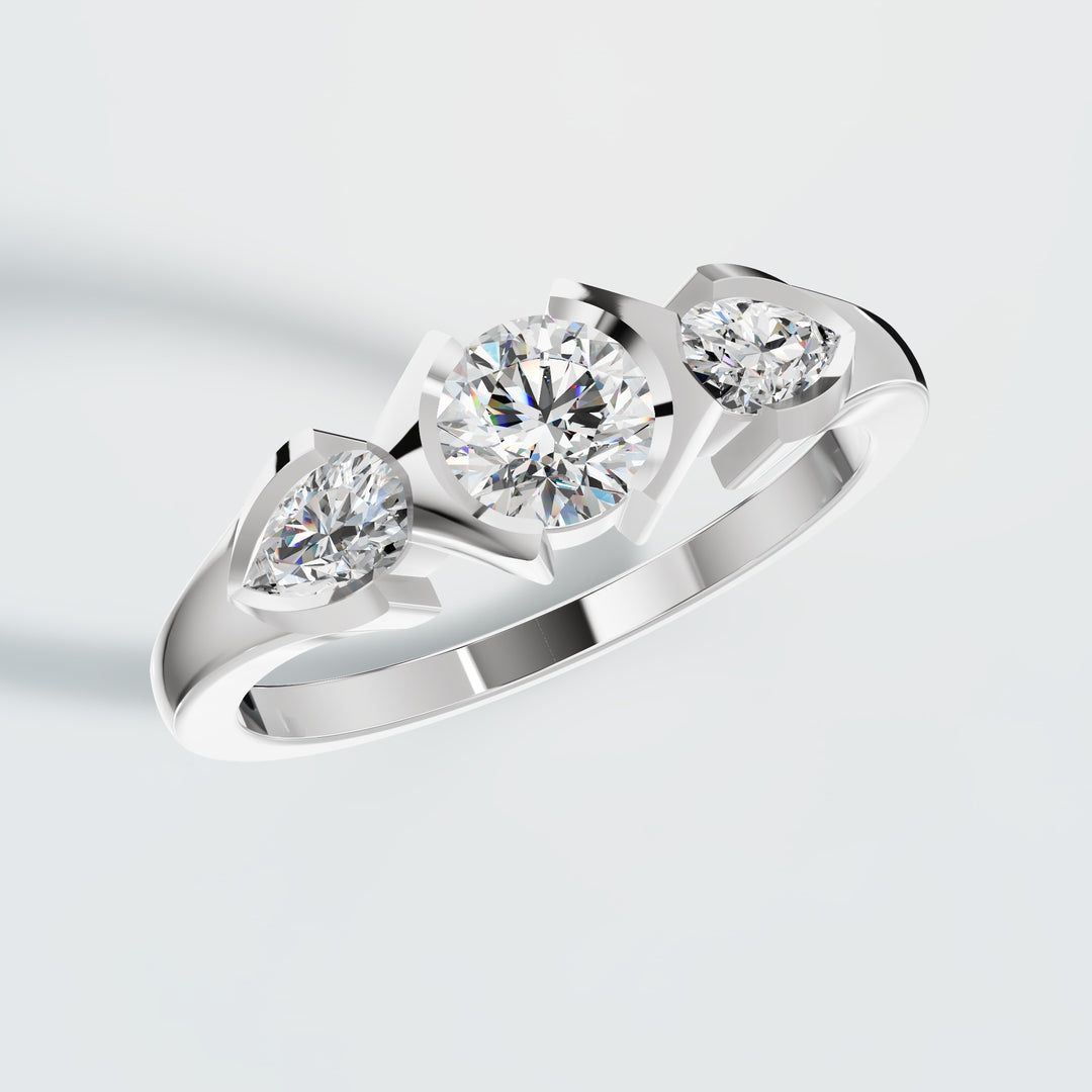 Floatting diamond ring