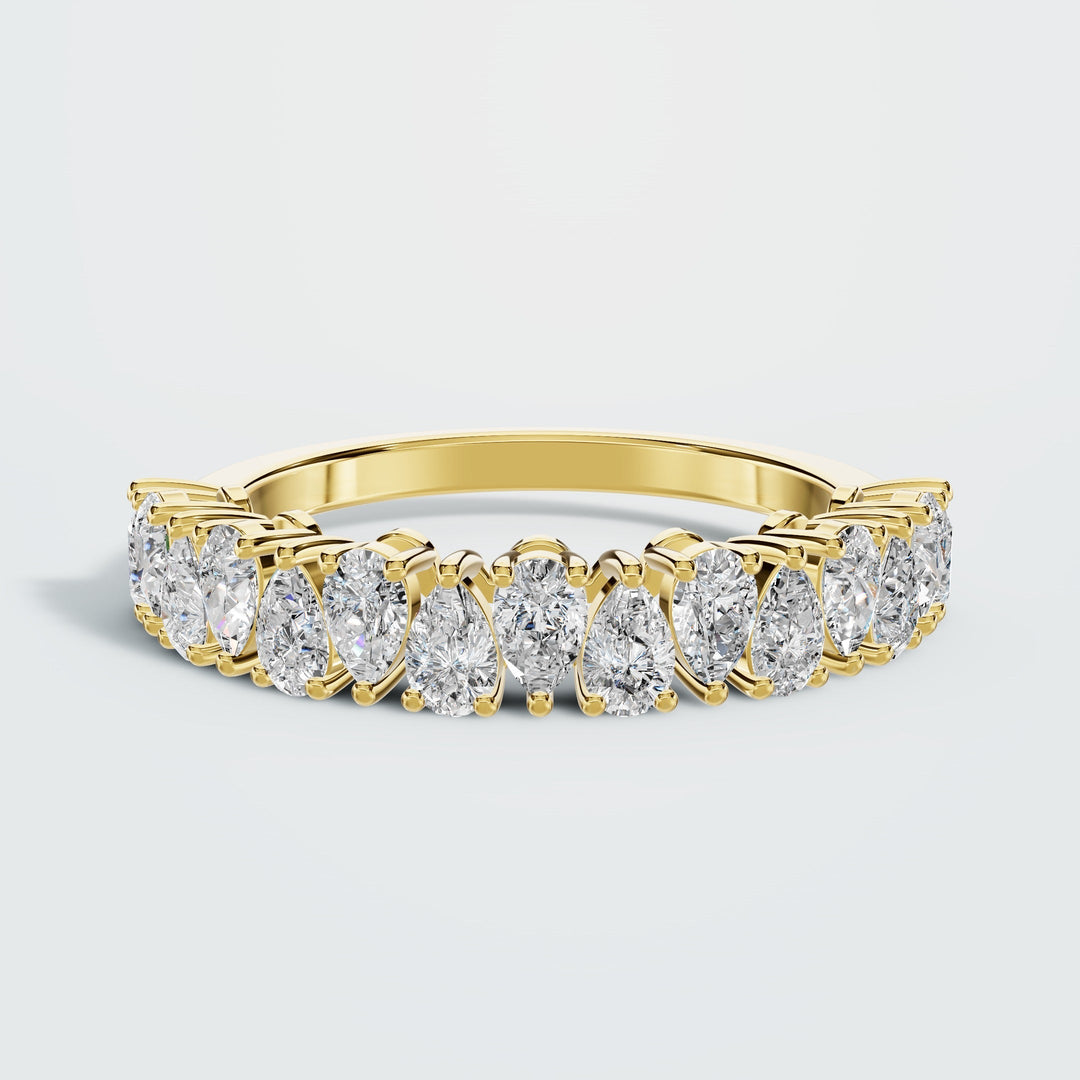 Half teardrop eternity band