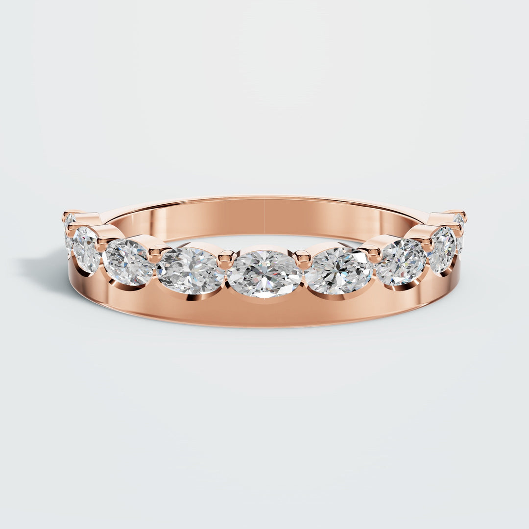 Crown oval eternity Band