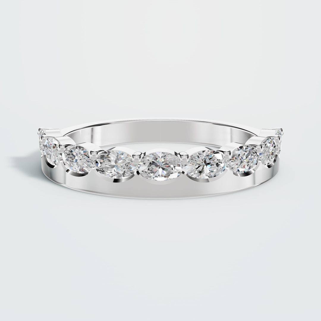 Crown oval eternity Band