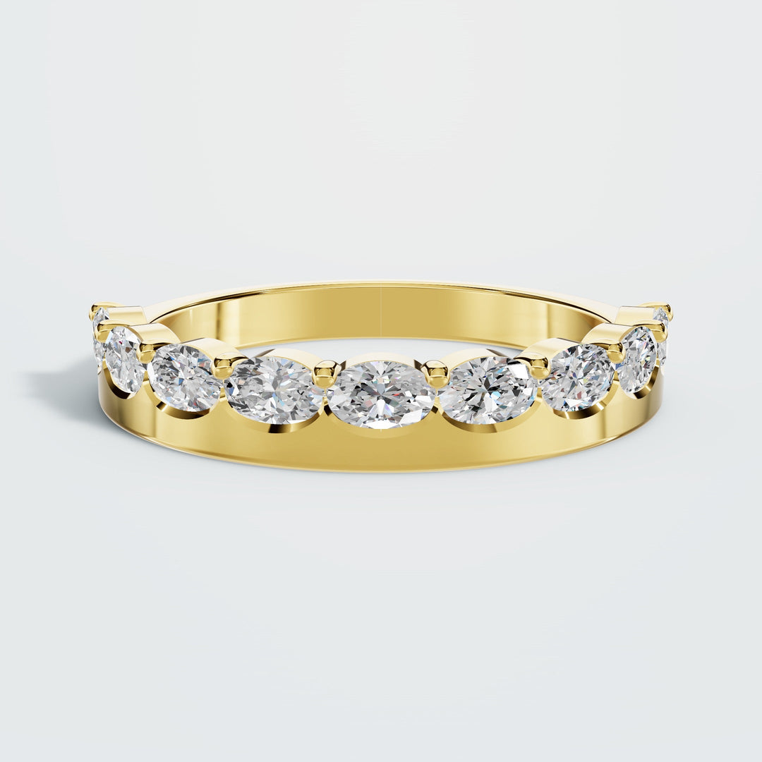 Crown oval eternity Band