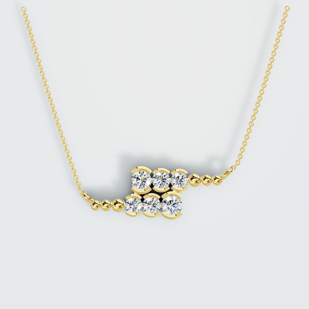 Round Safety Pin Necklace