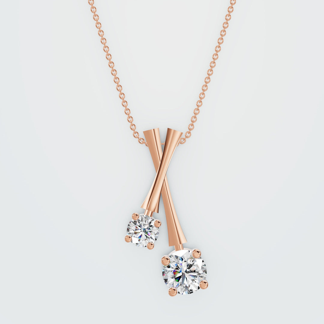 Sliding globe diamond necklace