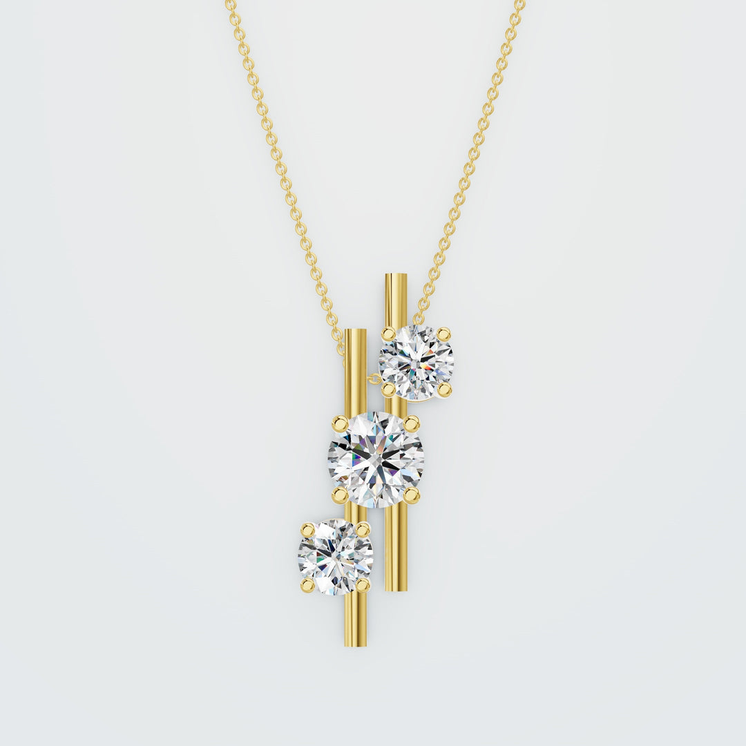 Round and Teardrop necklace