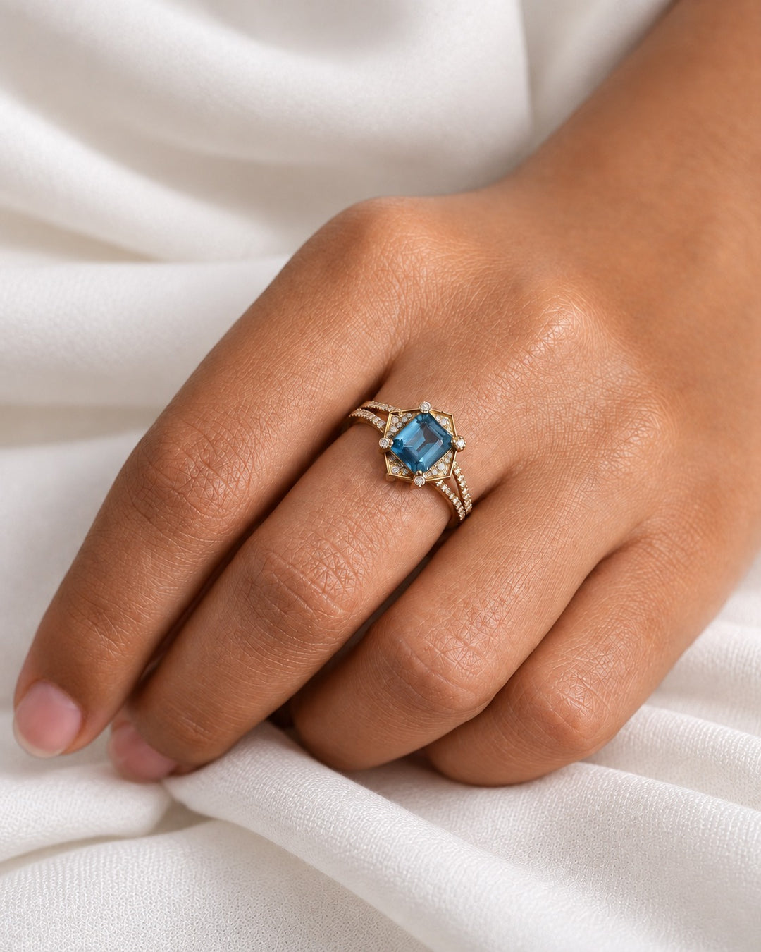 Sky Blue Topaz Ring