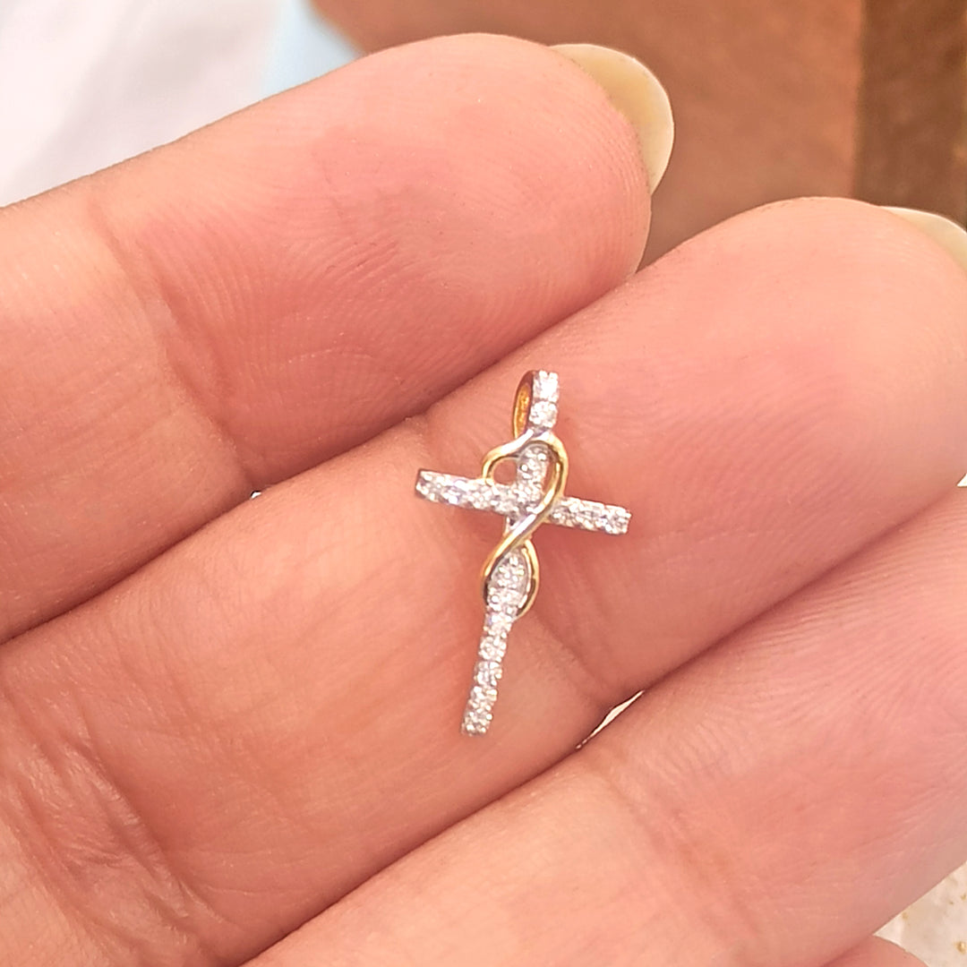 Diamond Infinity Cross Pendant