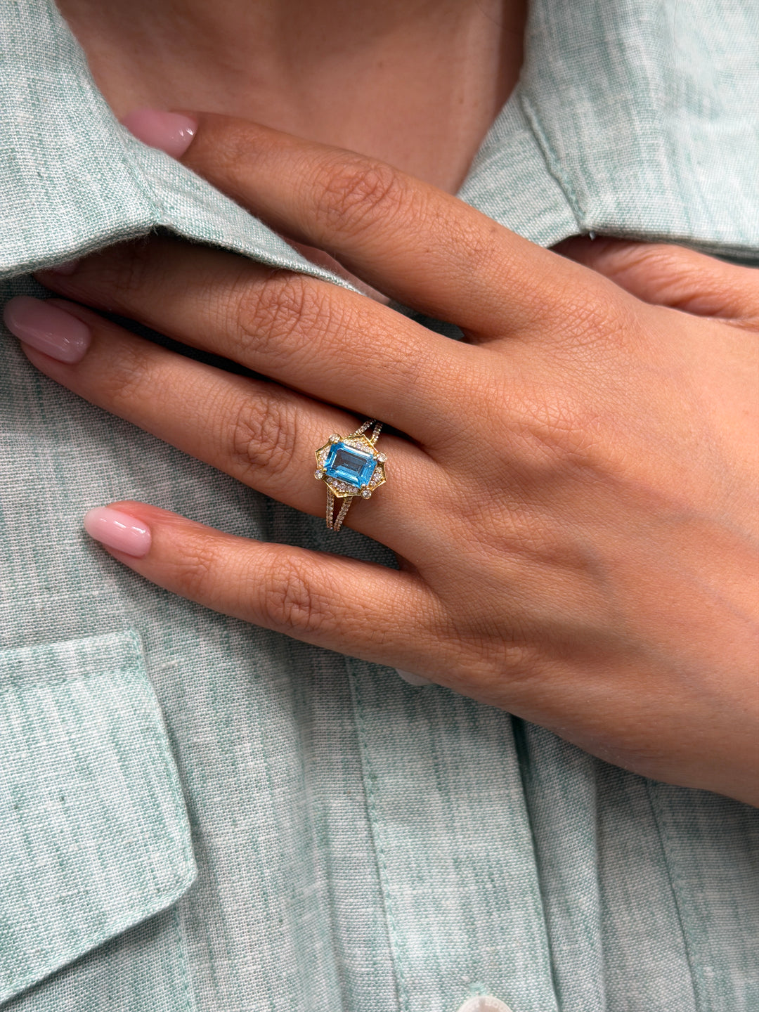 Sky Blue Topaz Ring