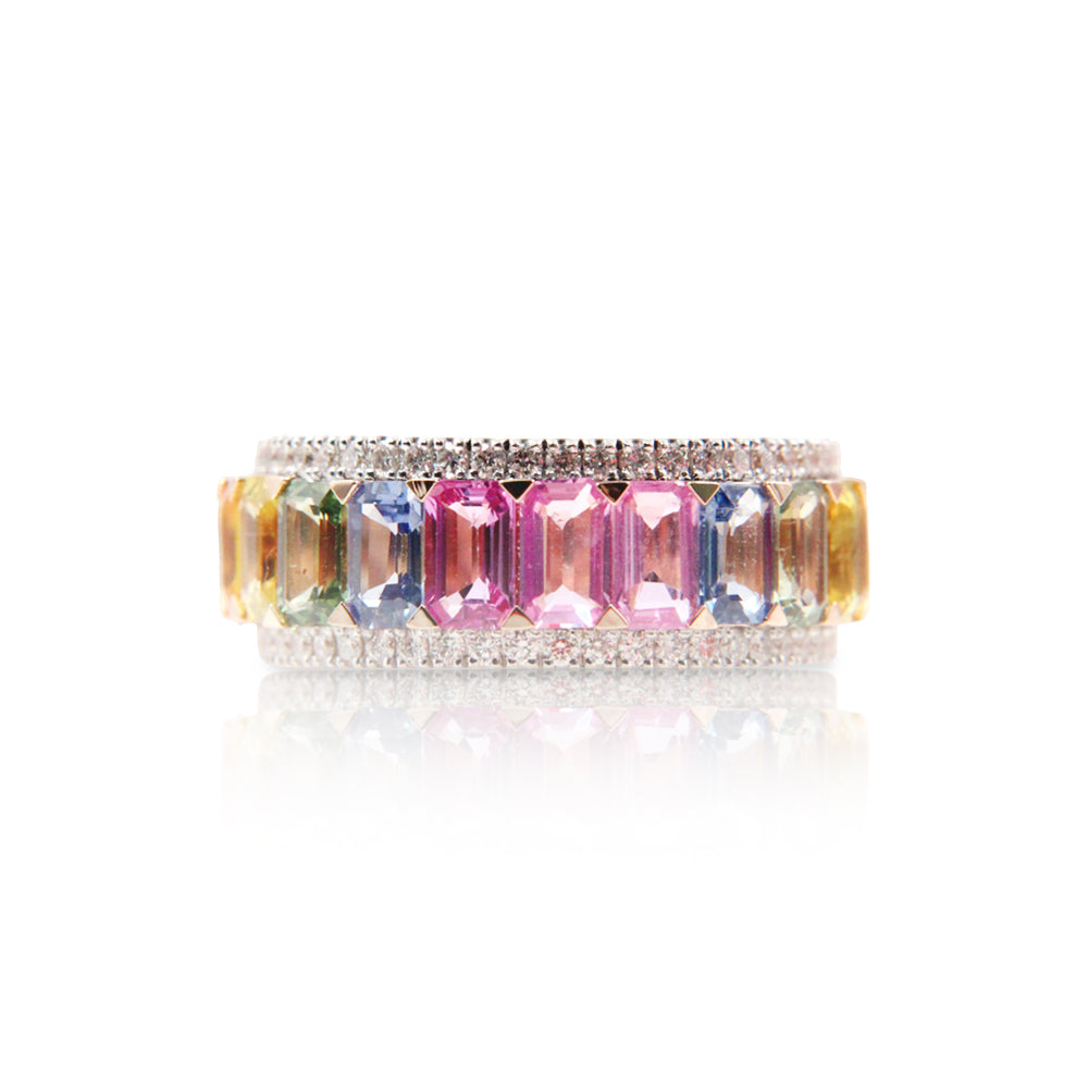 Rainbow Baguette Eternal Ring