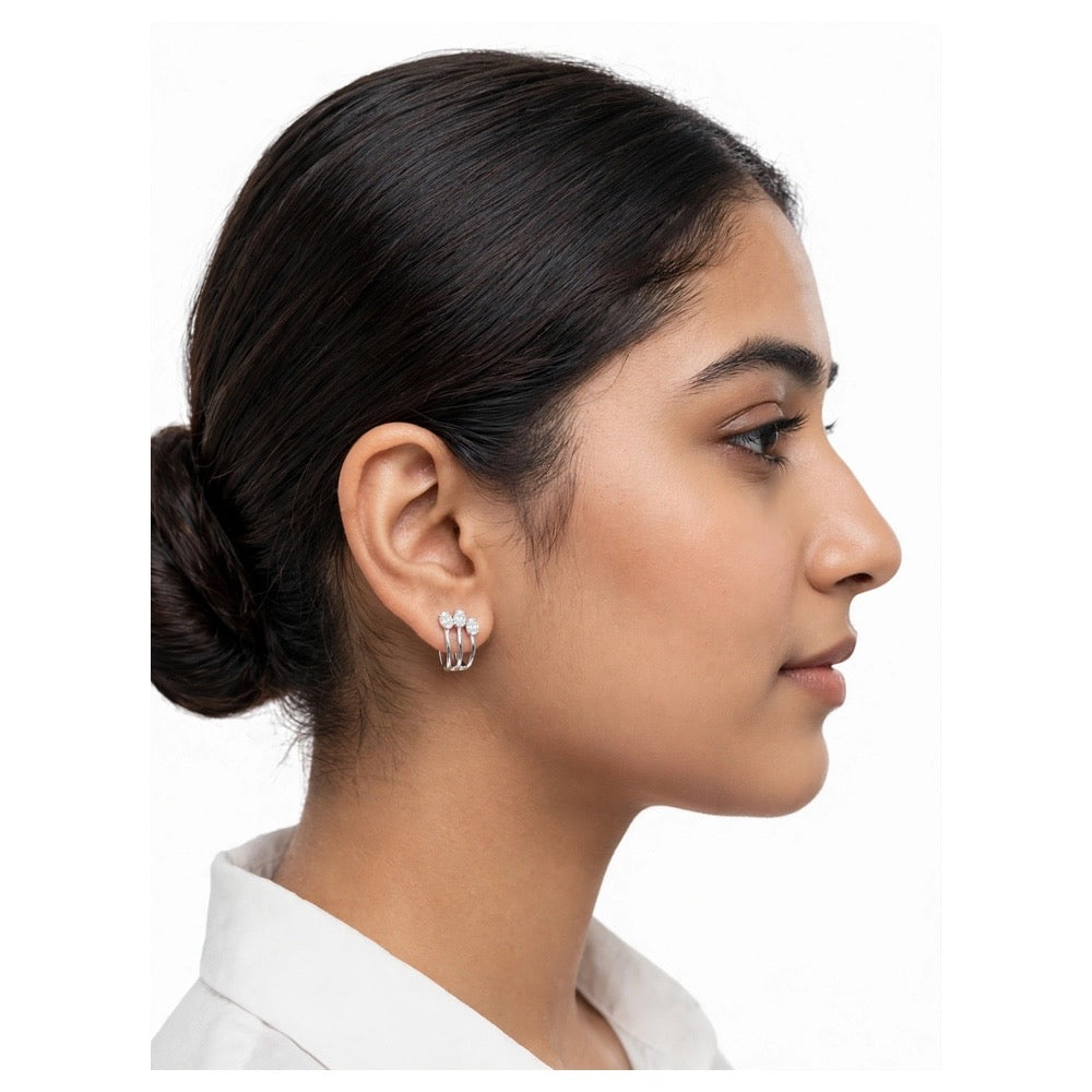 Floating Diamond Earrings