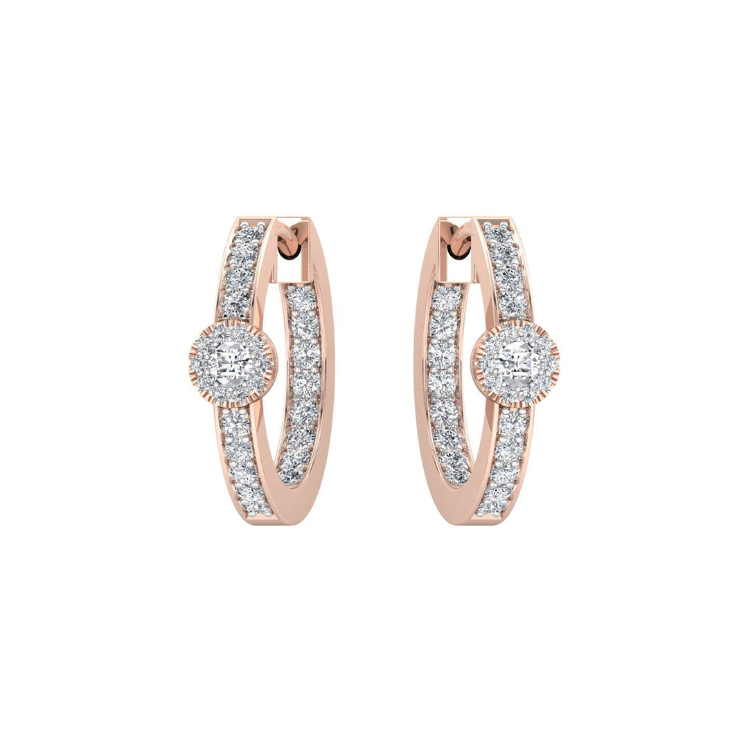 18k Diamond Hoop Earrings