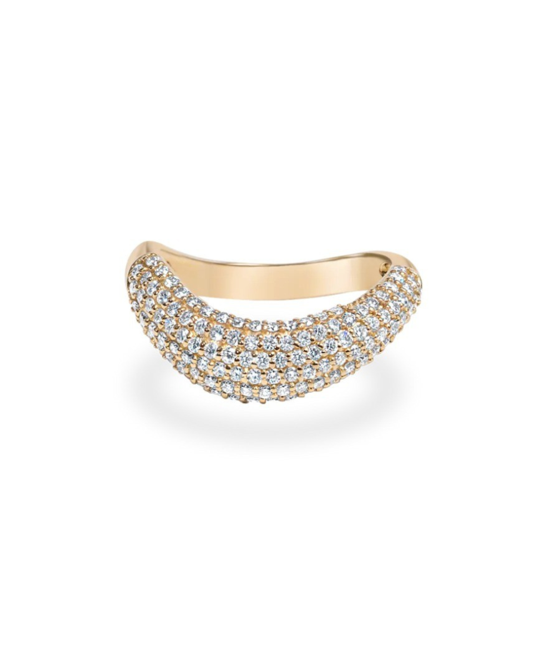 Wavy Sparkle Diamond Ring