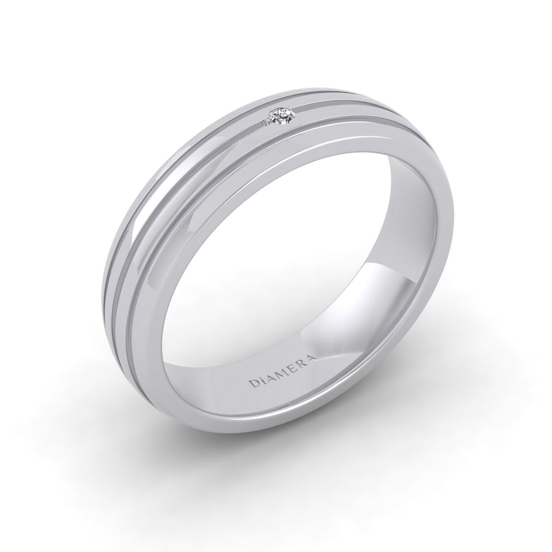 Diamond Wedding Band for Men