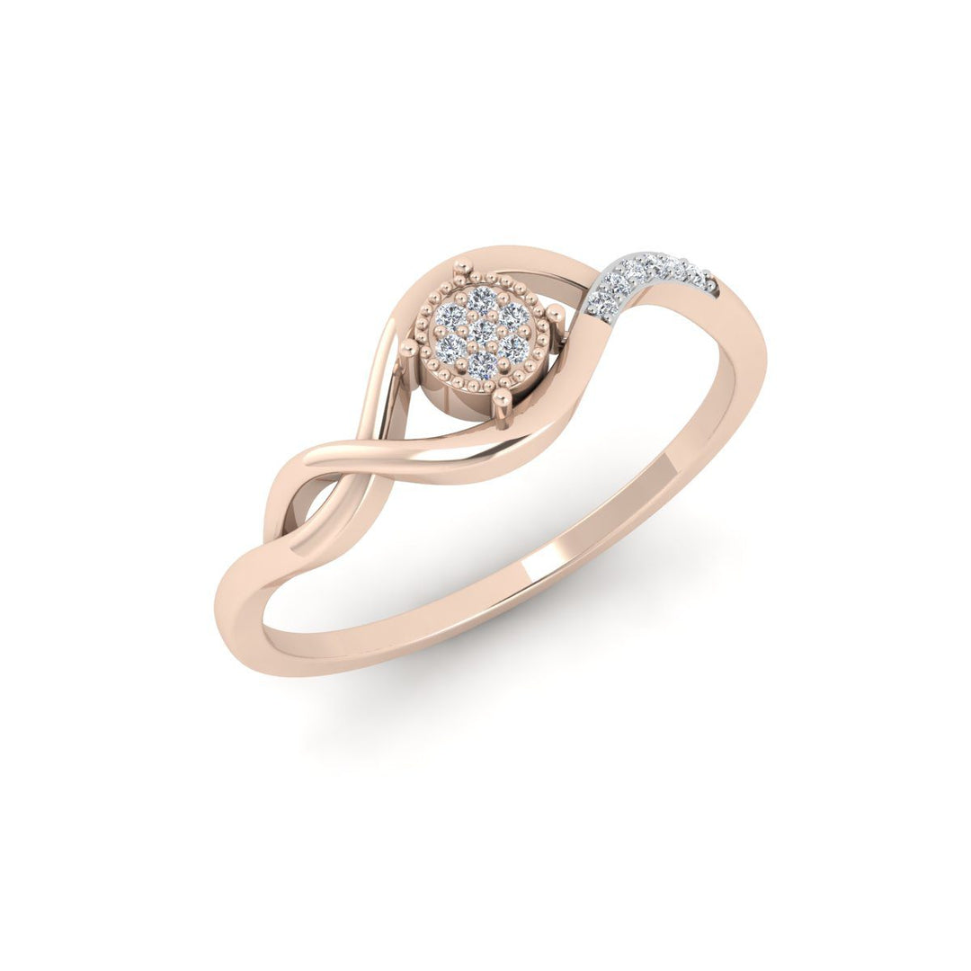 Chic Twisted Diamond Ring