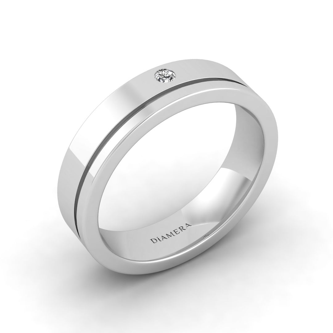 Diamond Wedding Band for Men