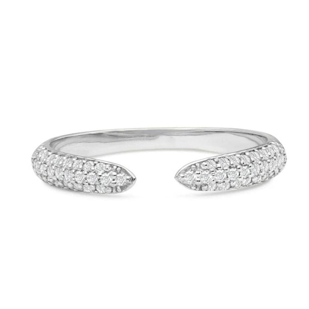 18k Gold Diamond Claw Ring