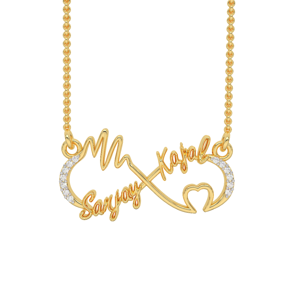 18k Diamond Personalized Diamond Necklace
