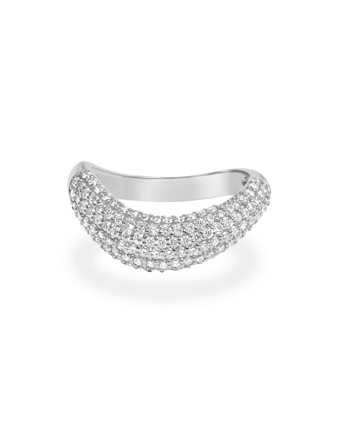 Wavy Sparkle Diamond Ring