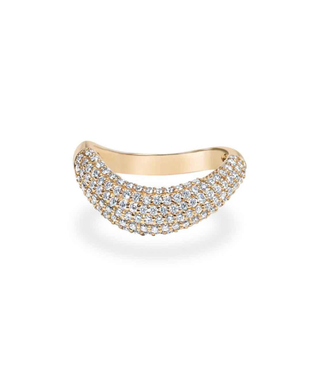 Wavy Sparkle Diamond Ring

