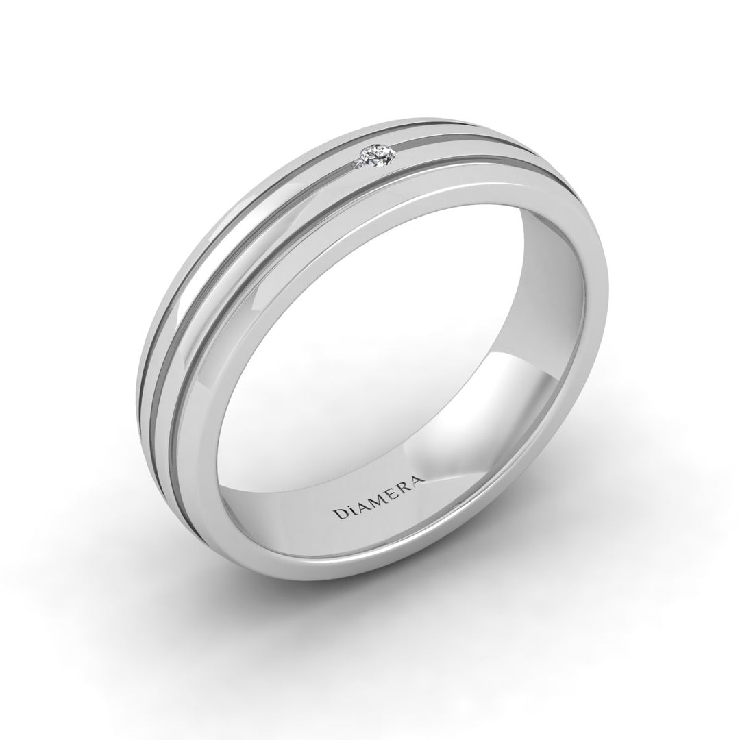 Diamond Wedding Band for Men