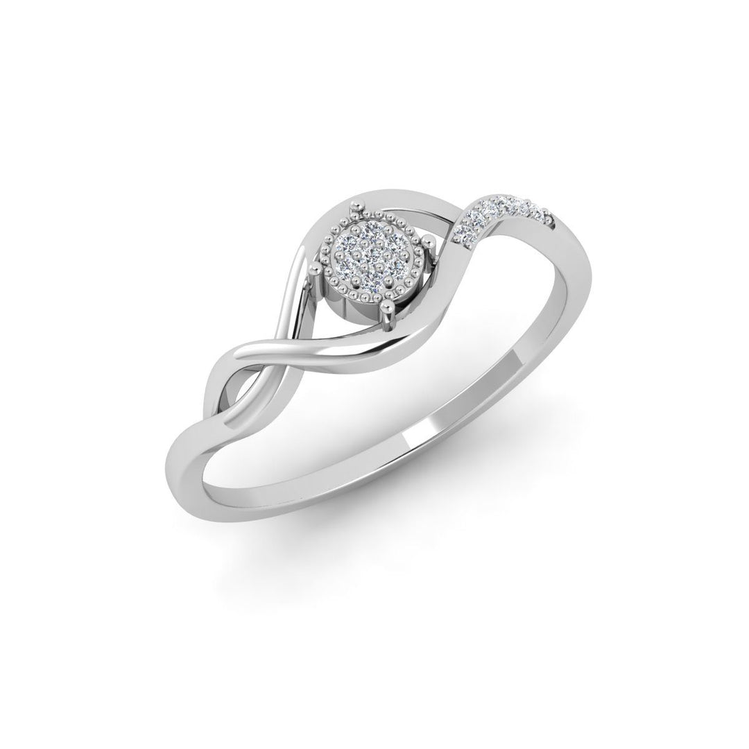 Chic Twisted Diamond Ring