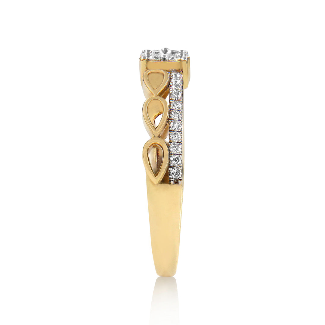 Timeless Golden Diamond Ring